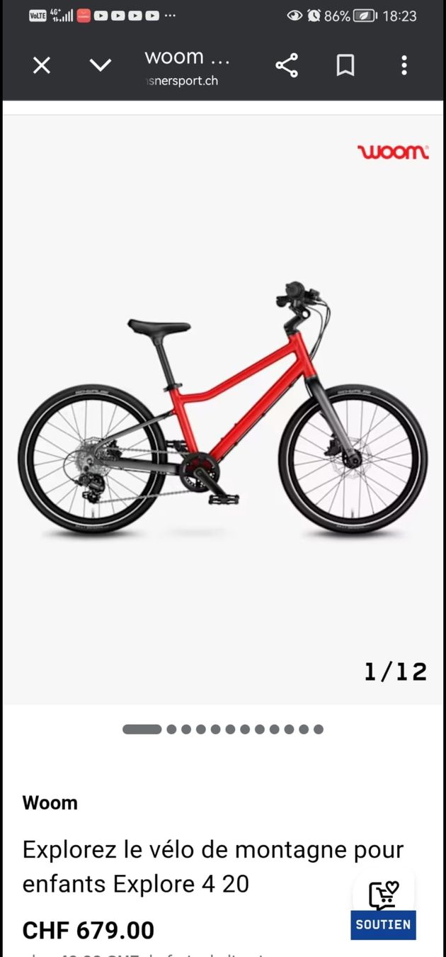 Woom Biciclette: Vélo woom 20"  – Usato da Plan les ouates venduto da Braun_charly 8