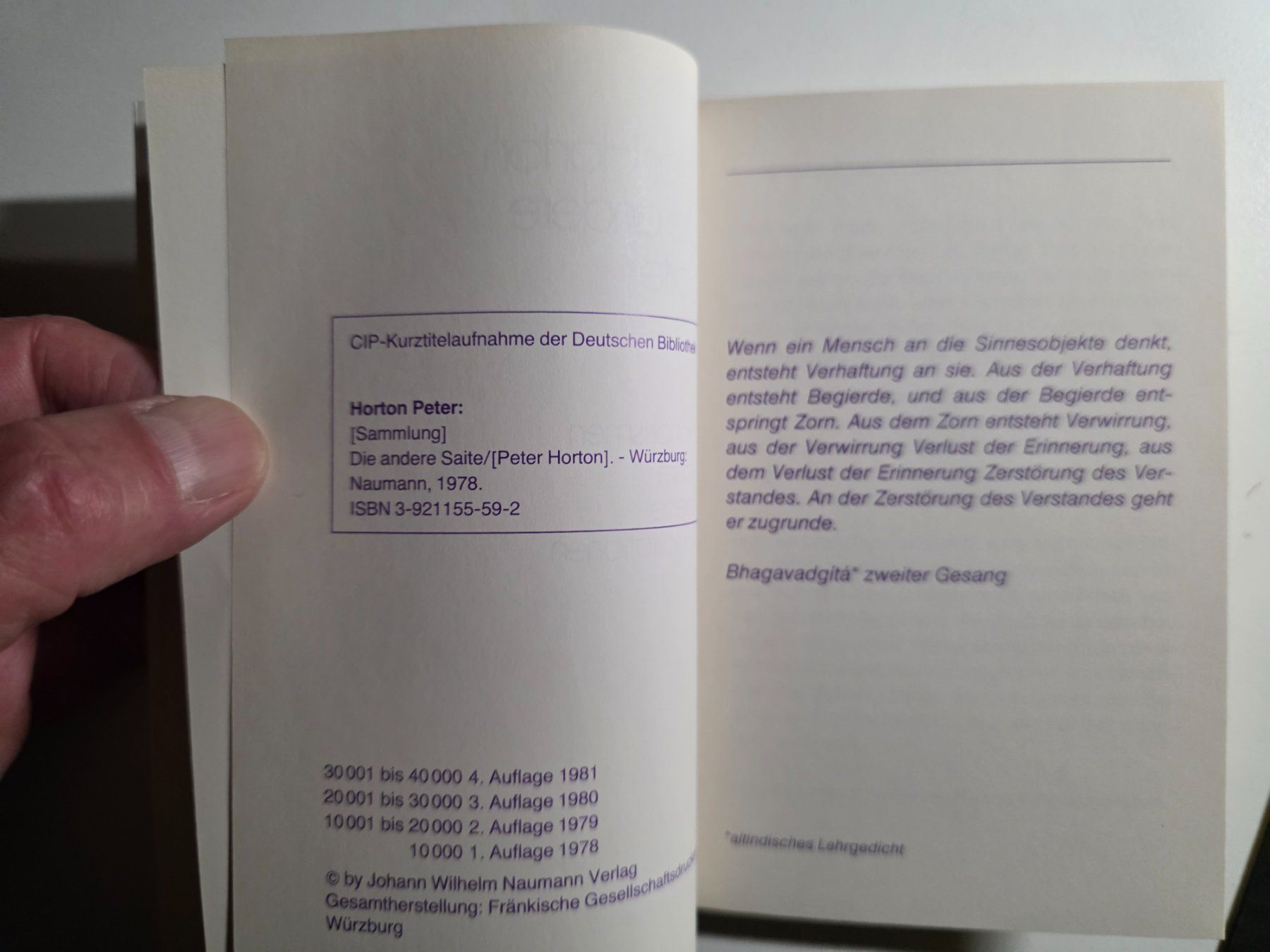 Libri: Peter Horton - Die andere Saite - Naumann 1981 – Usato da Walterswil BE venduto da Lonitti 3