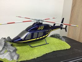 Bell 429 Helikopter Modellbau, Sammlerstück, 1:32 Holz