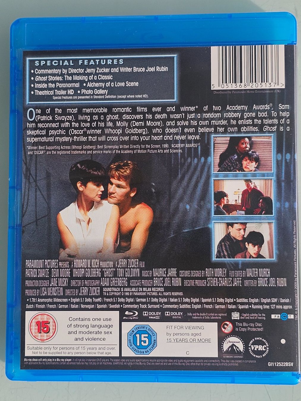 Tutti i DVDs: Ghost Blu-ray Patrick Swayze Demi Moore – Usato da Würenlos venduto da Keks 1