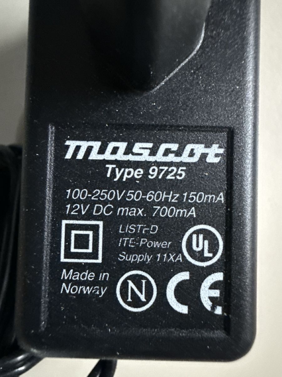 Composants électroniques: Mascot Typ 9525 Netzteil 12V DC 0.8 A neu – Neuf avec emballage d'origine à Schaffhausen par Pfurrisprutz 2