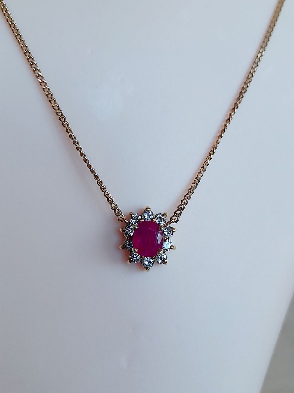 Colliers: Ruby Necklace with 0.48carat diamond,japan gold – D'occasion à Thun par maya190 1