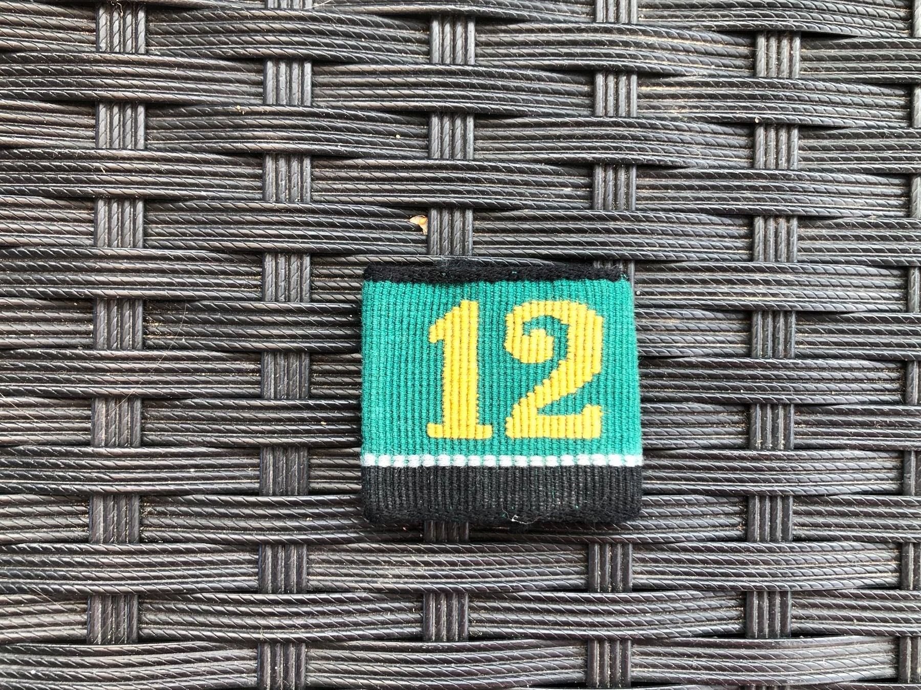 Schweizer Armee Placchette & Badge: Schulterklappen - Abzeichen Nr.12 – Usato da Schübelbach venduto da Dolly990_2