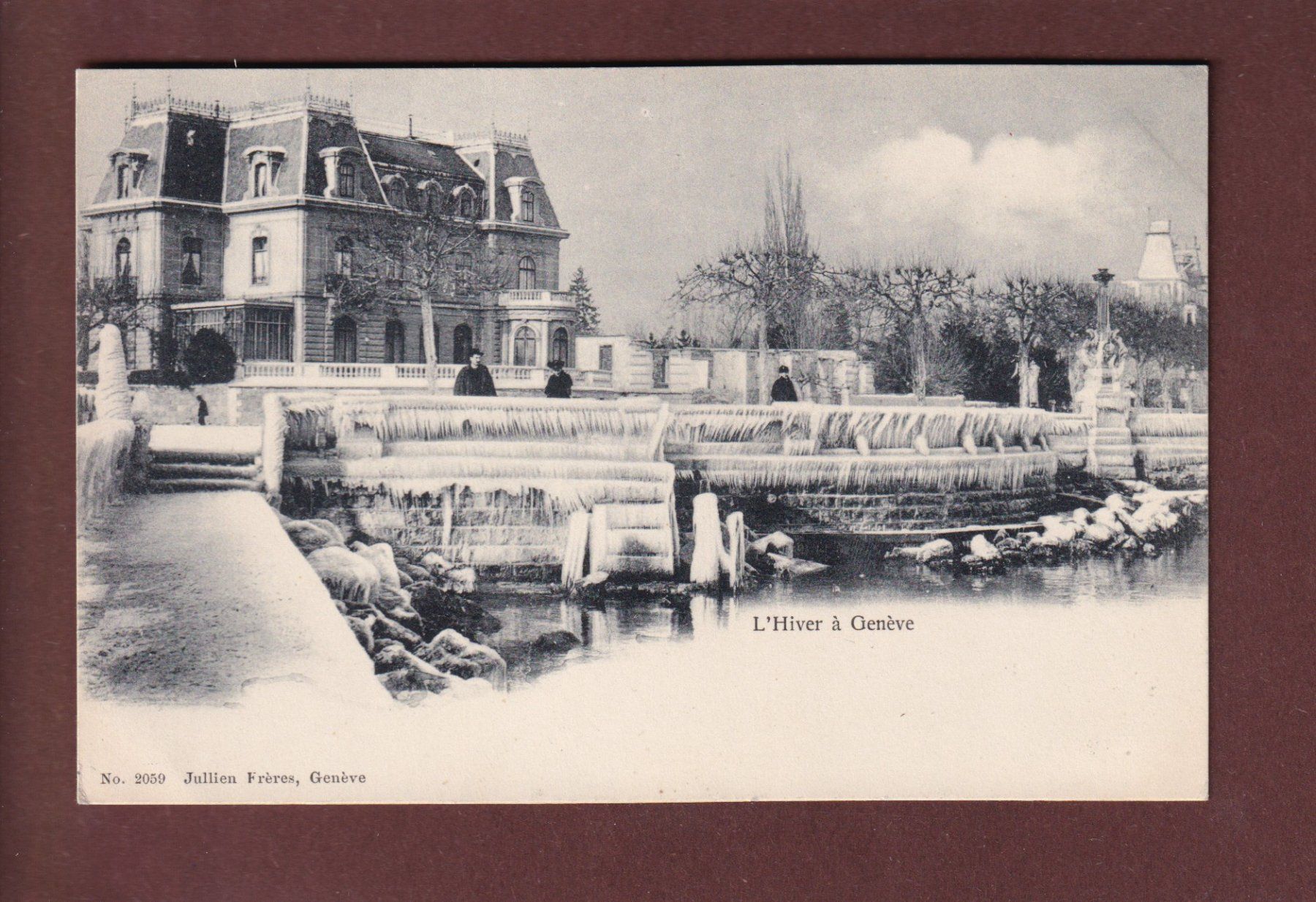Cartoline postali: GENEVE - Hiver (bise glaciale – Usato da Pully venduto da nicecards