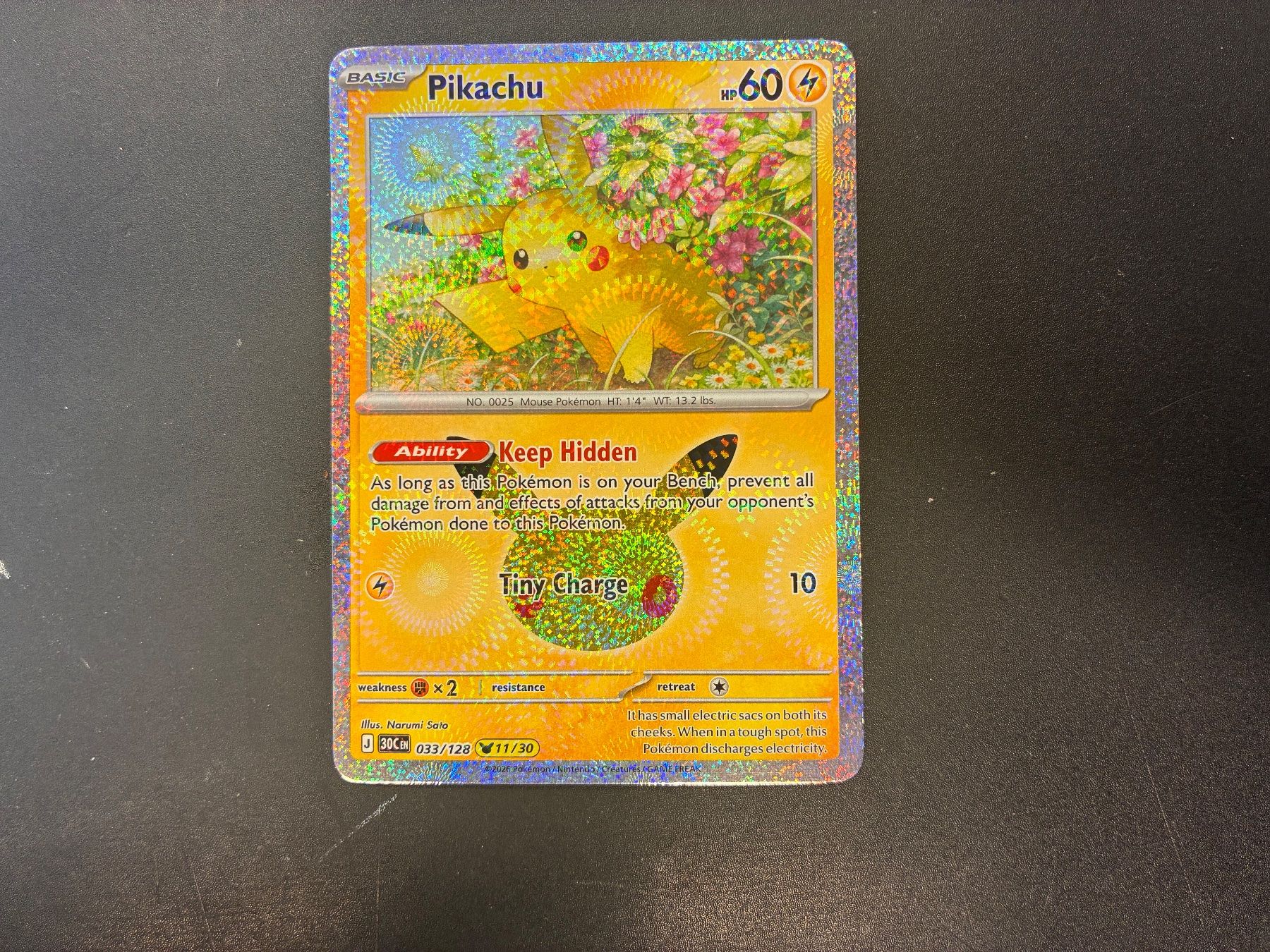 Pokémon Carte collezionabili: Pikachu 033/128 None - 30th Celebration - en – Nuovo (secondo la descrizione) da Hütten venduto da yve_tf69
