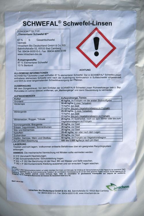 Schwefel für Heidelbeeren Kaufen auf Ricardo