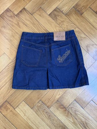 Gucci - SS06 Denim Dark Blue Mini Skirt Preloved