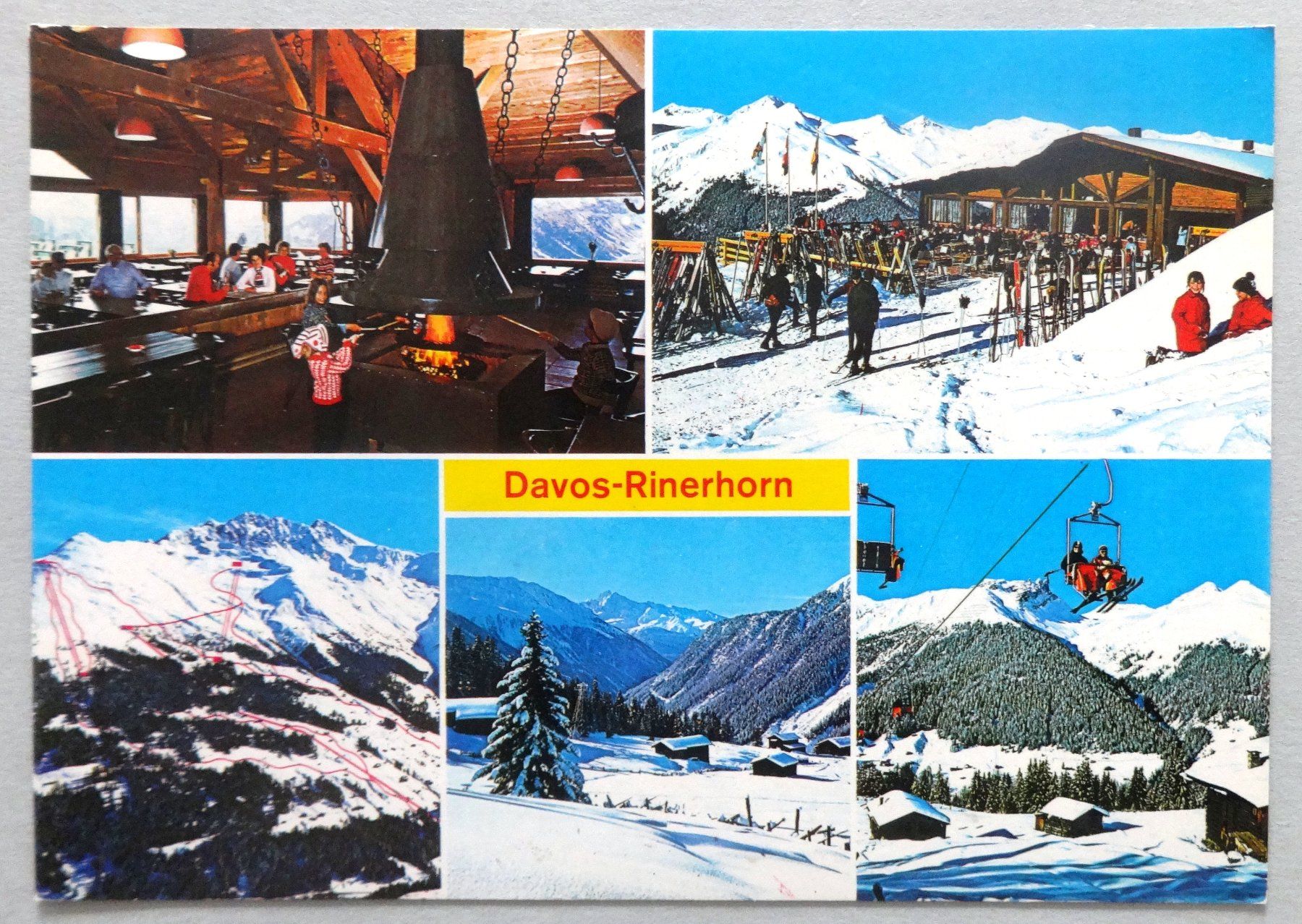 Cartoline postali: Skigebiet Davos-Rinerhorn – Usato da Fétigny venduto da Billy2miny