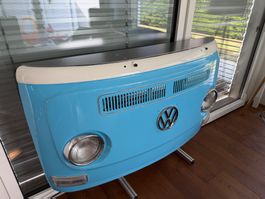 Original VW T2 Bus Frontteil blau weiss als  Deko