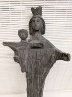 Skulptur, Wandskulptur Madonna mit Kind