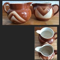 Art Deco- Krügli-Spritzglasur-Set ,antik- Keramik,Gänsehals☺