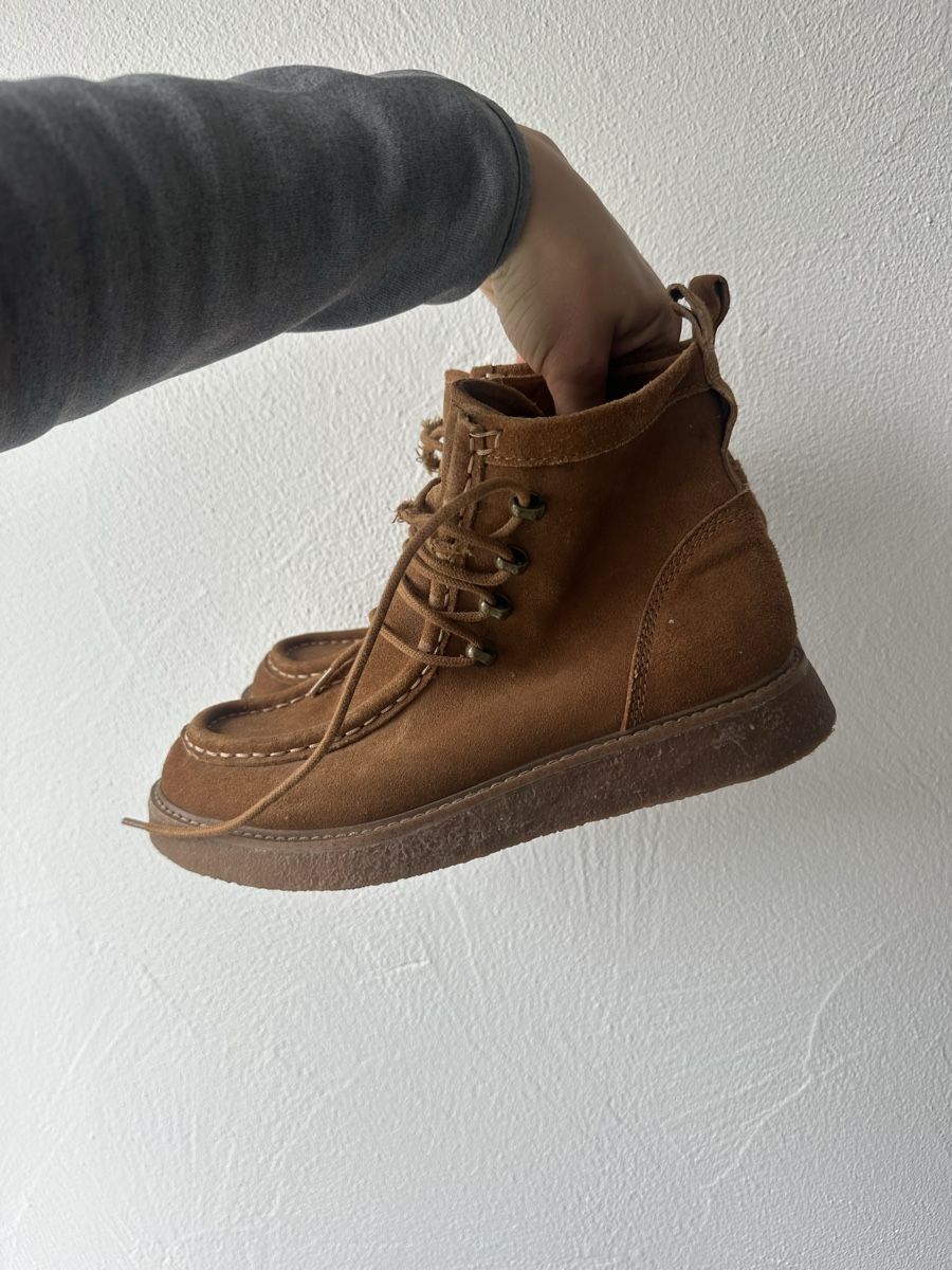 Scarpe da donna: Brown Velor Leather Shoes – Usato da Uster venduto da Monika_OB 8