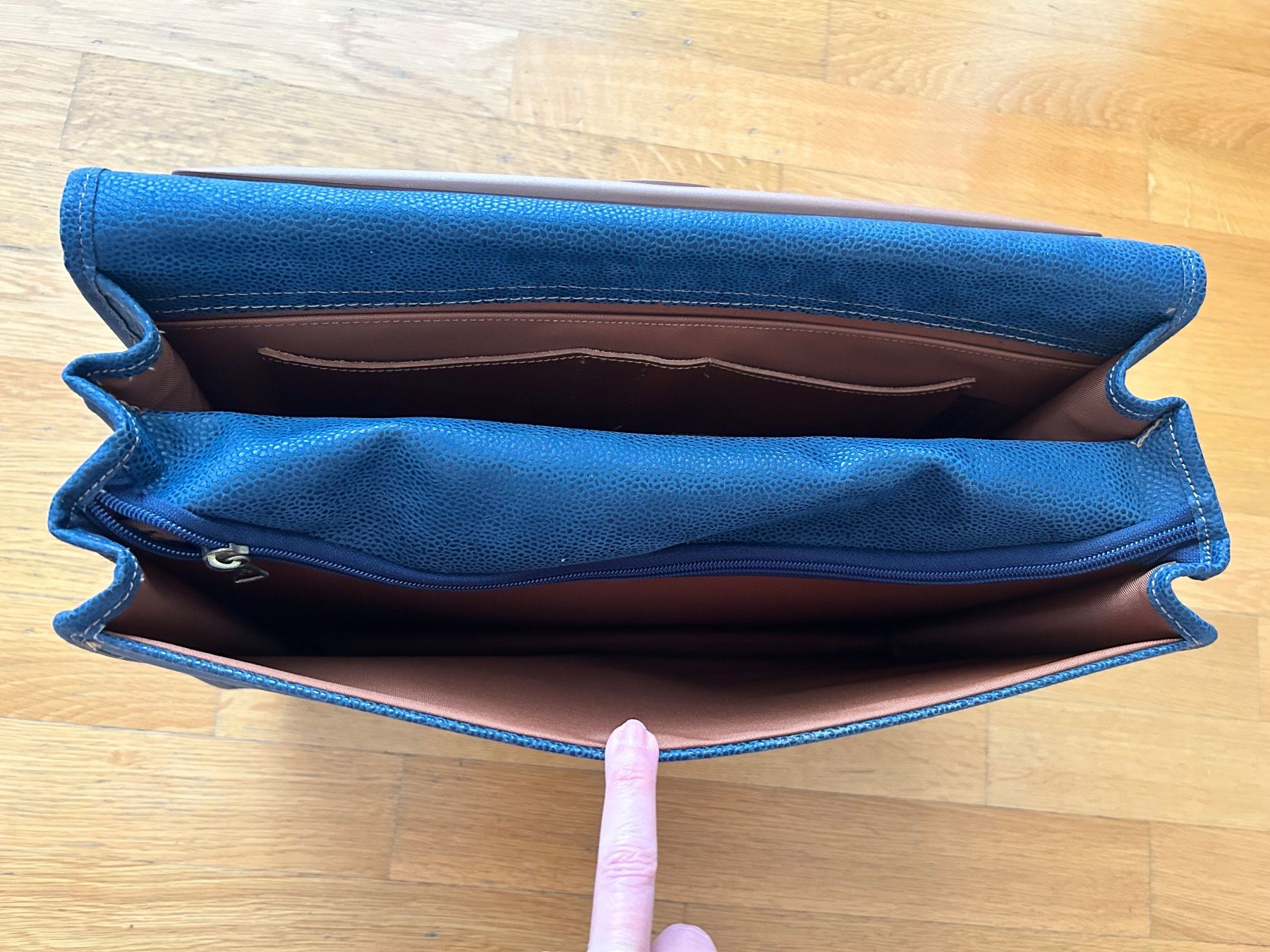 Brics Borse: Brics laptop bag - blue suede – Usato da Zürich venduto da SMDE 4