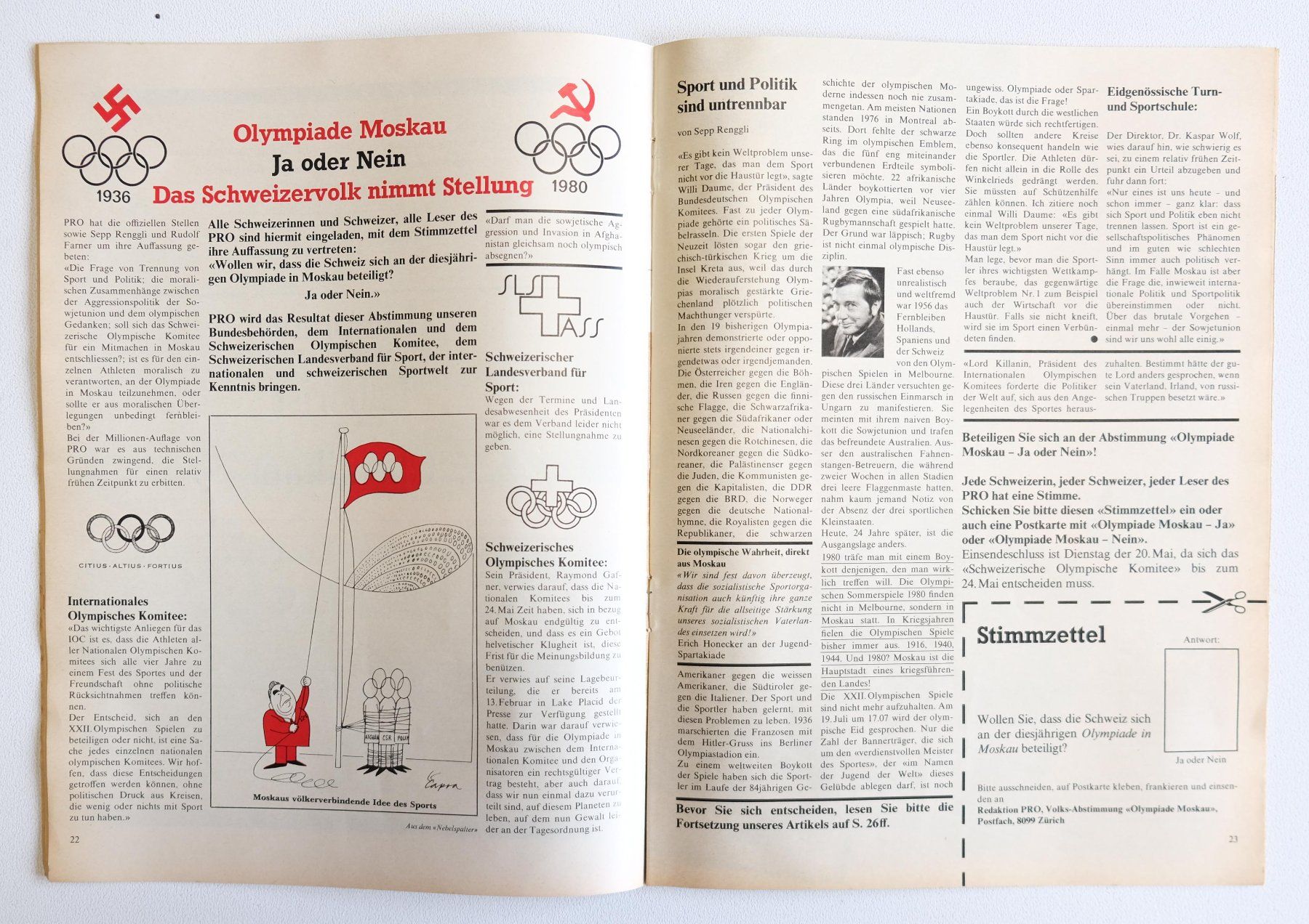 Zeitschriften & Magazine: Pro 1980 Nr. 5, Olympiade Moskau Ja oder Nein – Gebraucht aus Zürich von Melody2000 3
