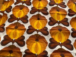 3x Stoff vintage Blumenmuster  60er 70er Jahre