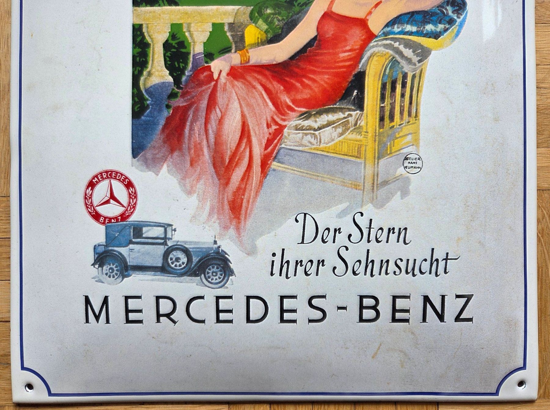 Mercedes-Benz Insegne: Emailleschild gewölbt Mercedes – Nuovo (secondo la descrizione) da Gossau SG venduto da tenerife11 1