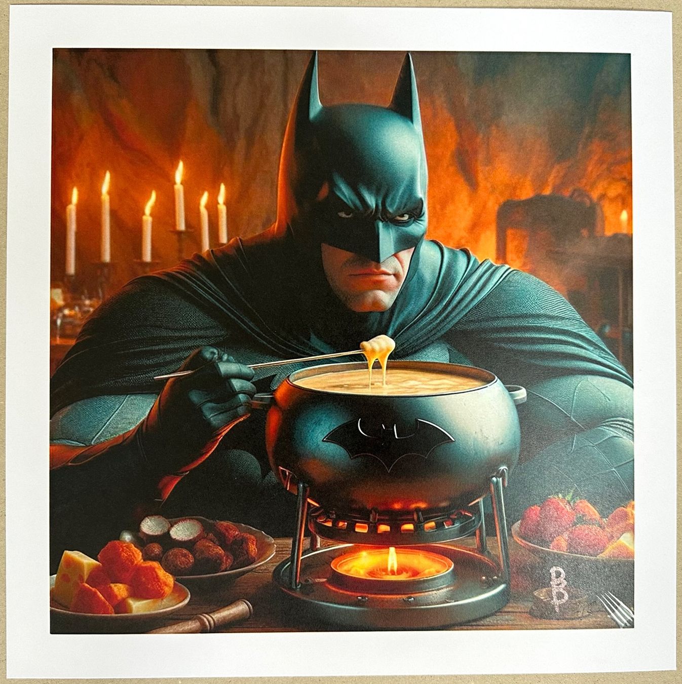 Dipinti: Bit Dancer: Batman having a Fondue  signiert 2/5 – Nuovo (secondo la descrizione) da Meilen venduto da Smgdesign