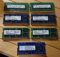 7x Laptop Ram Riegel a 2GB DDR3 - PC3-10600S - Top Zustand!