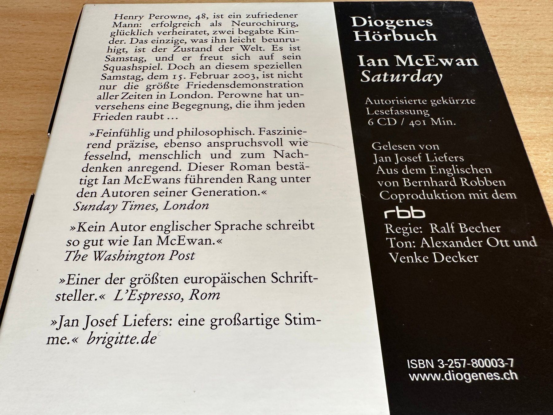Audiolibri: Ian McEwan – Saturday - 6 CD – Usato da Rikon im Tösstal venduto da Alpenmutz 1
