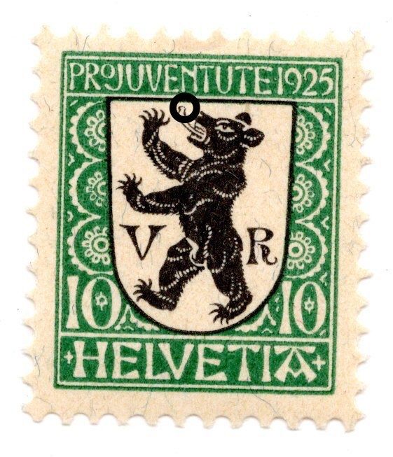Tutti i francobolli: 069b PJ 1925 Scudo /Difetto – Usato da Breganzona venduto da dede46