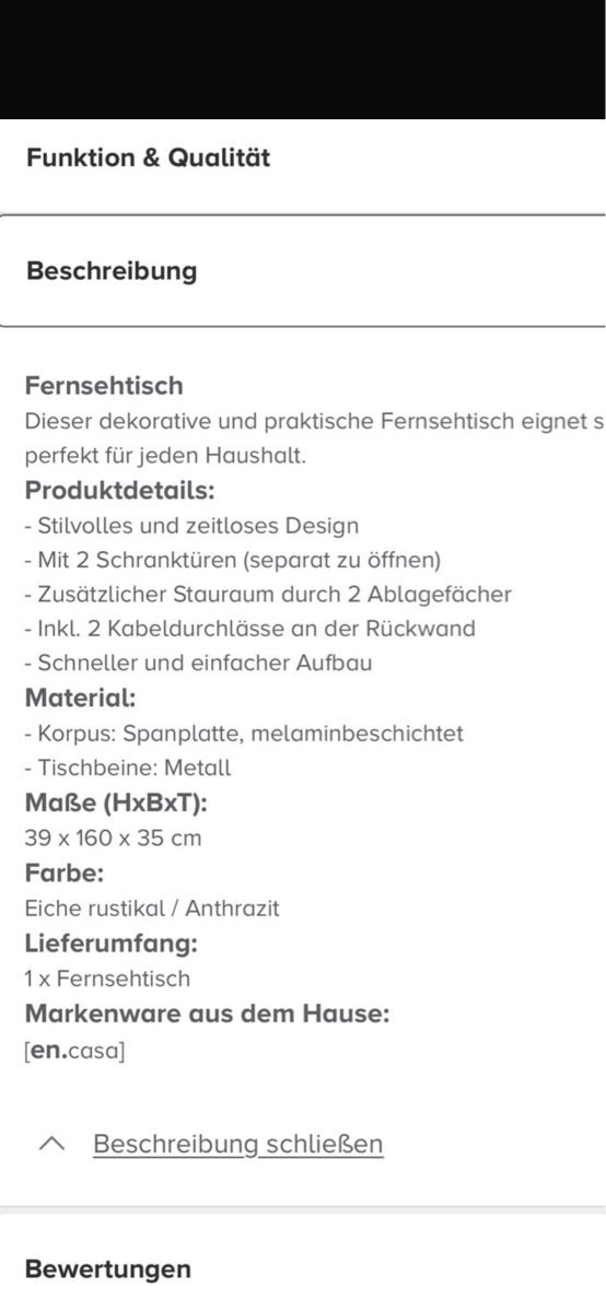 Mobili TV: Fernsehtisch – Usato da Basel venduto da klo_n59g 2