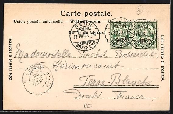 Cartes postales: AK Bern, Eisenbahnbrücke und Alpen – D'occasion à Berlin par bartko-reher 1