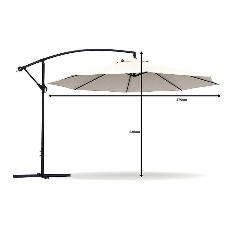 Sonnenschirme: Sonnenschirm 270 cm weiss – Gebraucht aus Zug von Cheap-Shop 1