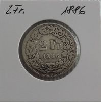 2 Franken 1886 Rar Silbermünze