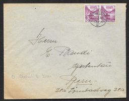 Bedarfsbrief gestempelt Oberwil b. Büren 25.1.1938