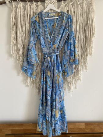 Sommerliches Maxikleid Wickeloptik Gr.S/M, Boho Style!