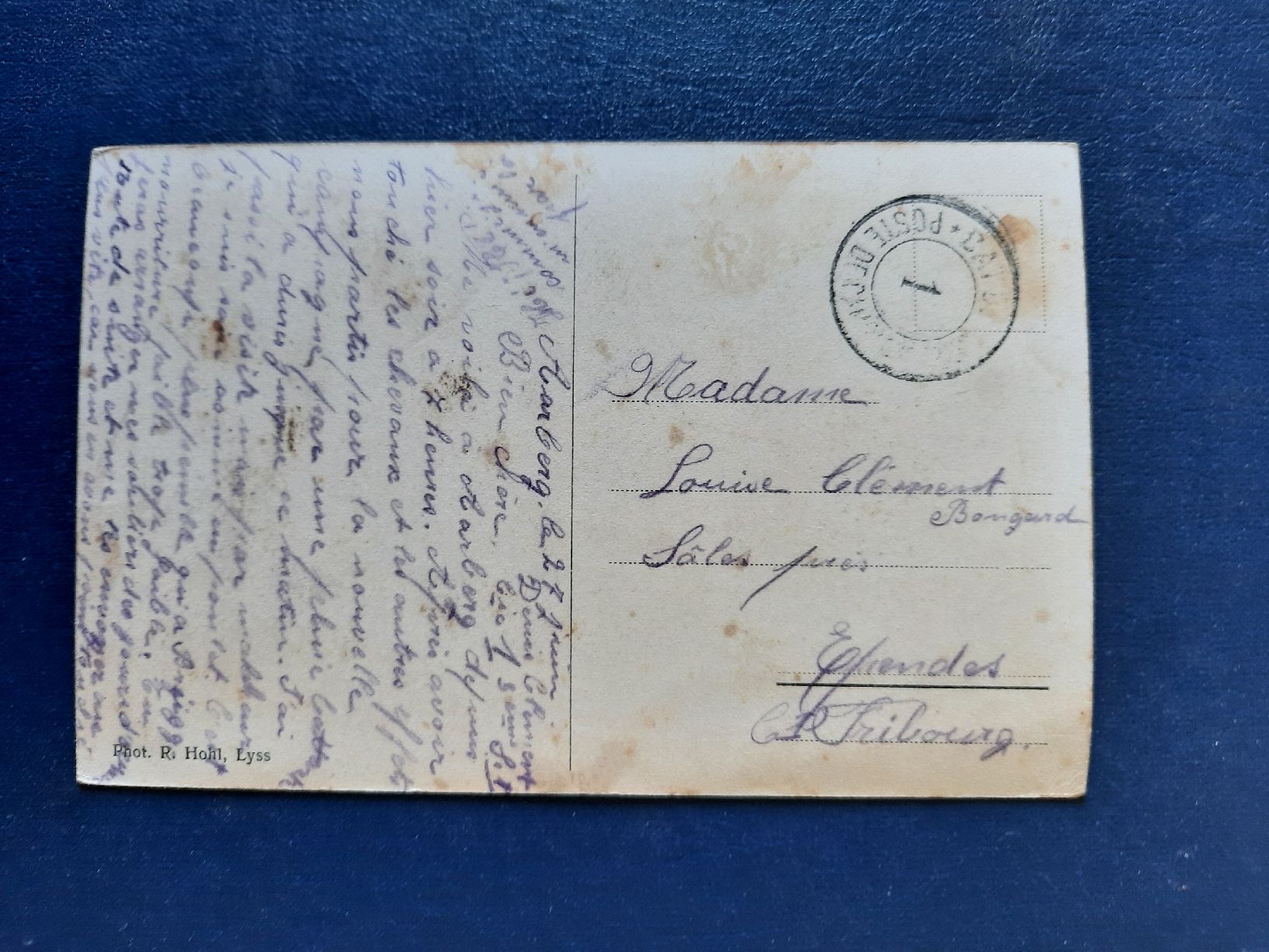 Ansichtskarten: Ansichtskarte Aarberg, Restaurant G.Schwab, gest. Feldpost  – Gebraucht aus Marly von neu-adlerauge65 1
