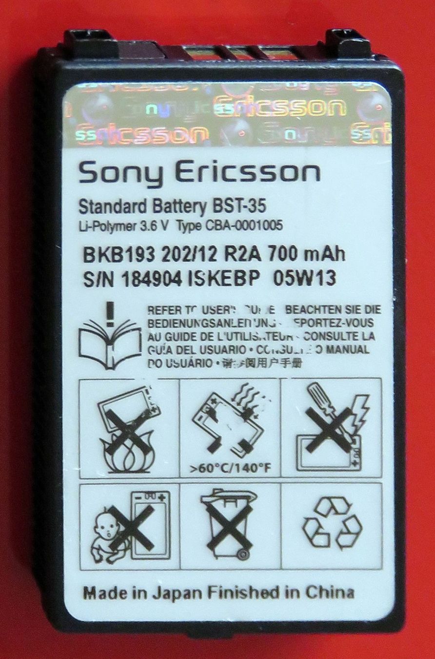 Batterie: Sony Ericsson Akku BST-35 – Nuovo (secondo la descrizione) da Untersiggenthal venduto da Zarkok