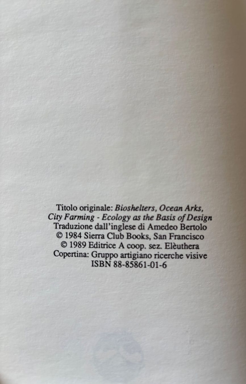 Bücher: PROGETTARE SECONDO NATURA-ELEUTHERIA 1989 – Neu (gemäss Beschreibung) aus PARADISO von pin_vlj8 1