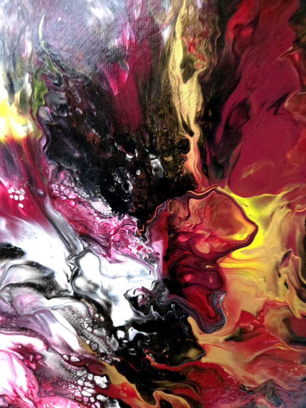 Dipinti: gemälde 50x50 abstrakt von hand gemalt – Nuovo e nell'imballaggio originale da Zürich venduto da Melossoap 1