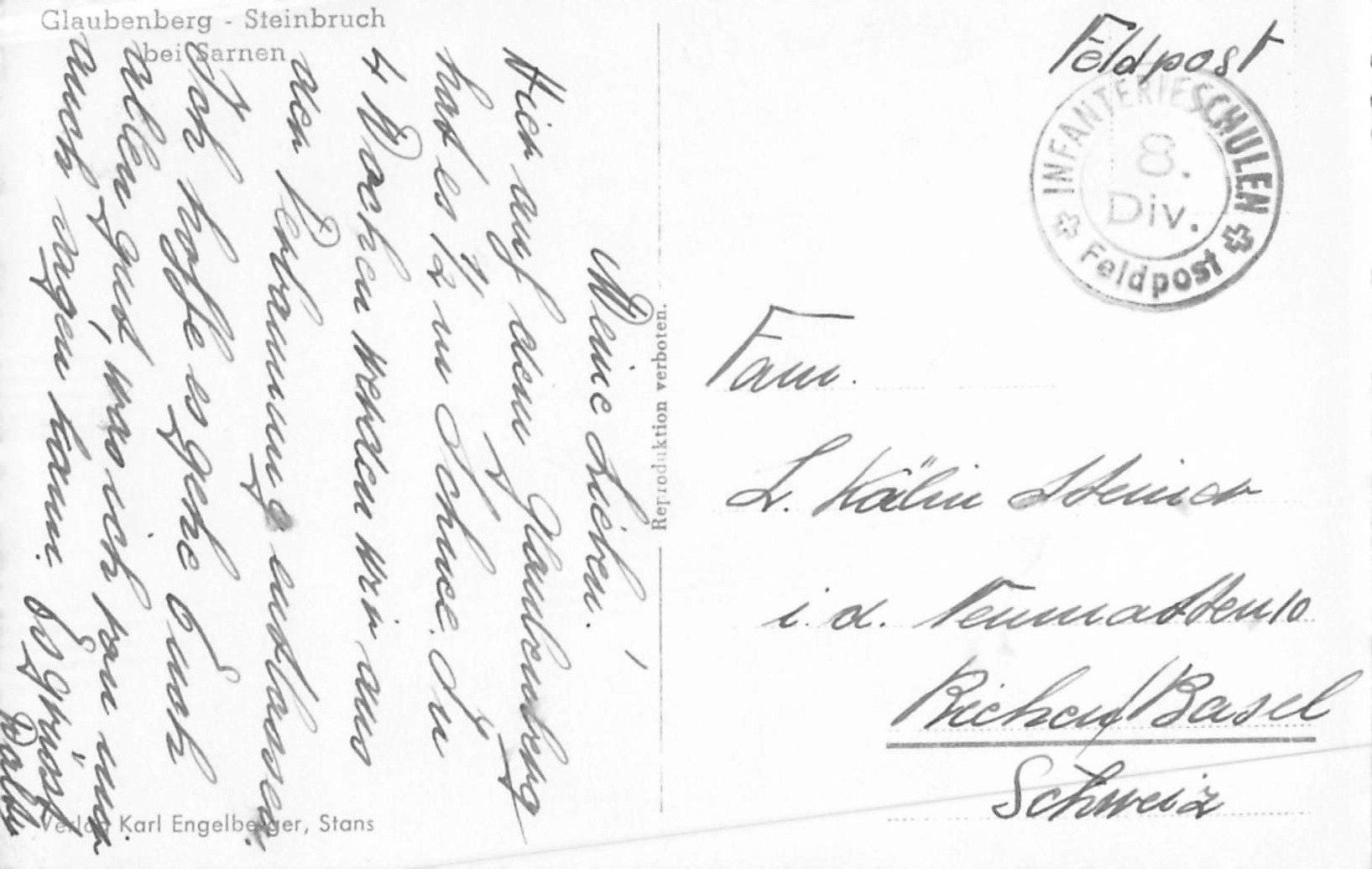 Cartoline postali: Schöne, alte Ansichtskarte: Glaubenberg OW – Usato da Winterthur venduto da SchatzchischtliWinti 1