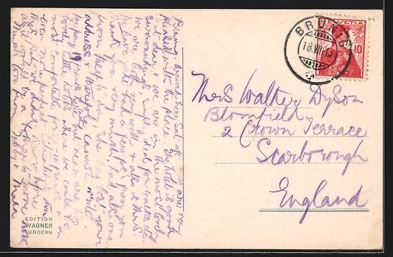 Cartoline postali: AK Lungern, Kirche und Oltschihörner – Usato da Berlin venduto da bartko-reher 1