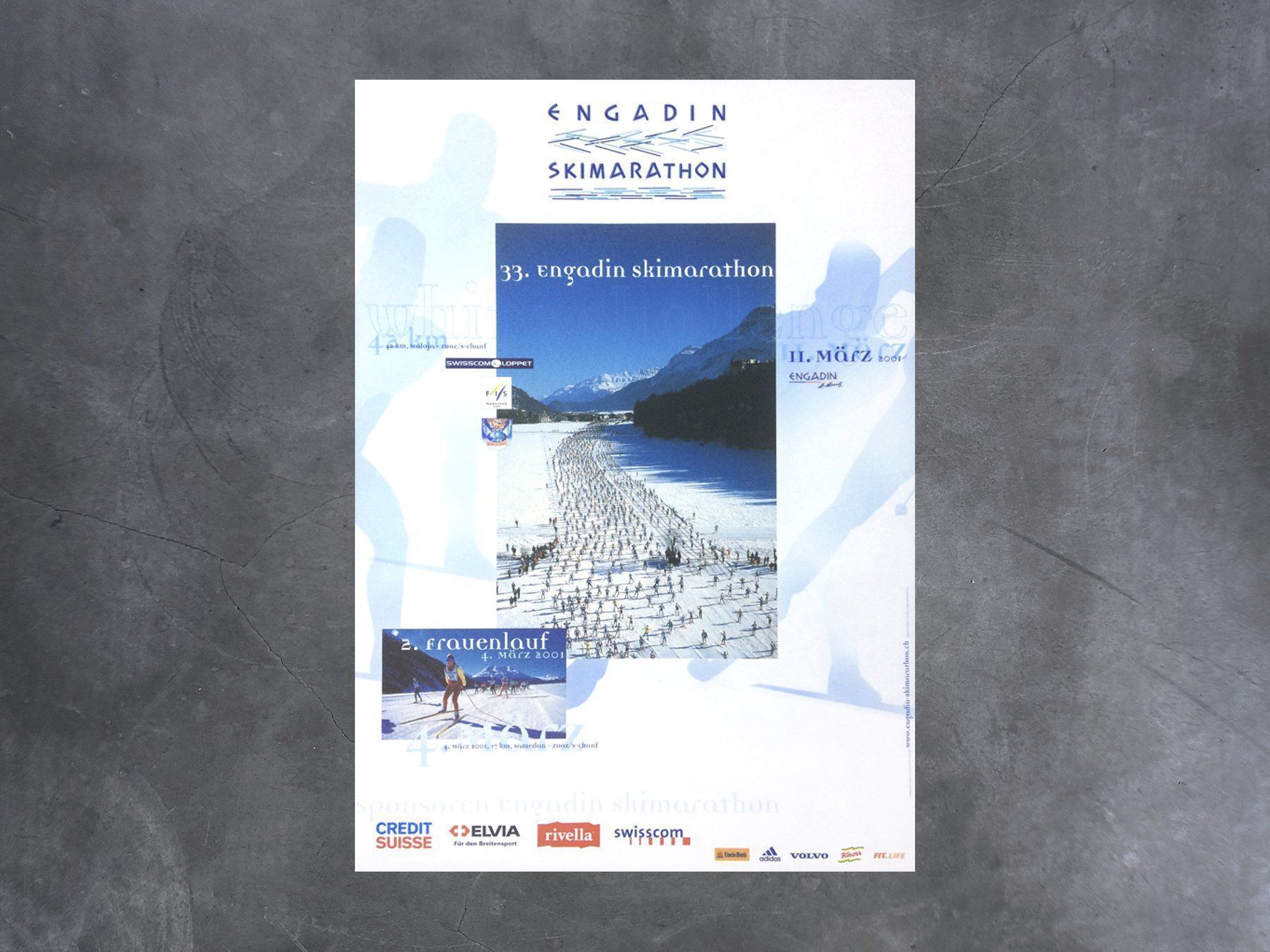 Foto & Immagini: Plakat Engadin Skimarathon, 2001 – Nuovo (secondo la descrizione) da Chur venduto da design-of-time