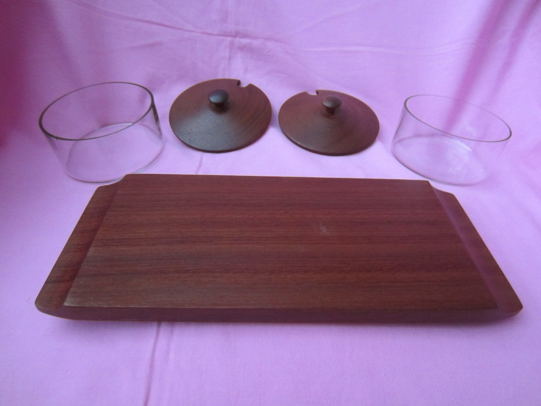 Schalen: TEAK Dänisch Design Snackschalen Glas Kult Design 60er – Gebraucht aus Sursee von Tschiger 6
