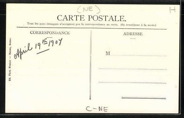 Cartoline postali: Valangin, Les Tours, animée, datée 1904 – Usato da Frauenfeld venduto da POML 1