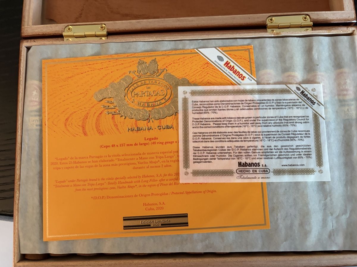 Sigari: Partagas Legado Edicion Limitada 2020 Zigarren Cuba – Nuovo (secondo la descrizione) da Bern venduto da Un.ruh 3