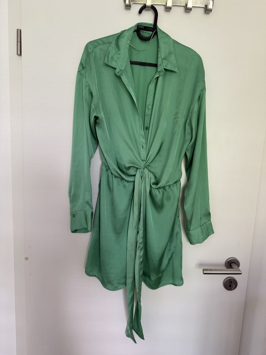 Pull&Bear Vestiti: Robe chemise Pull&Bear verte taille M excellent état – Nuovo (secondo la descrizione) da Genève venduto da acr_88hl