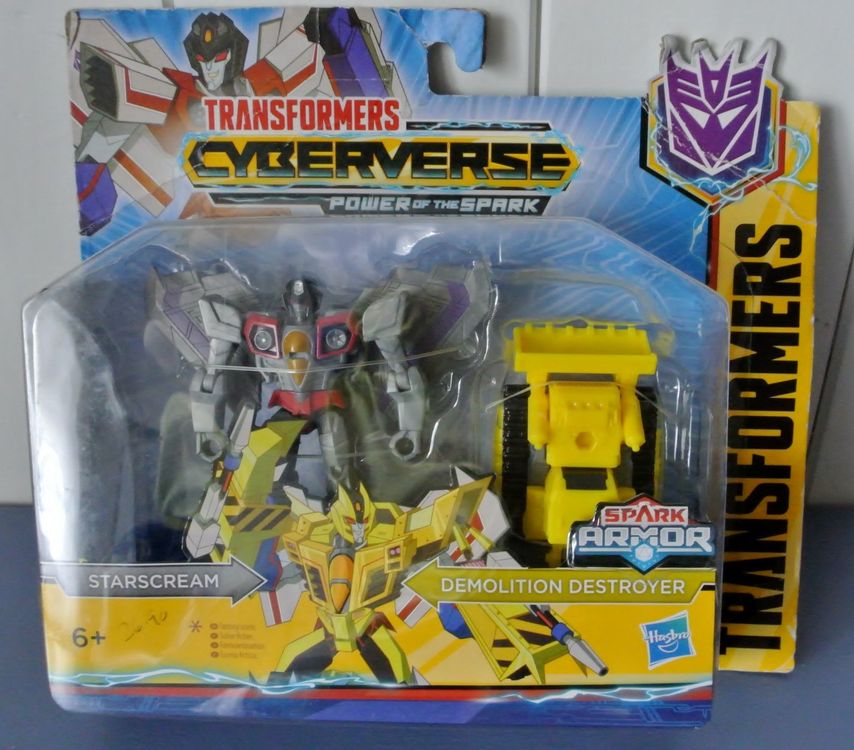 Transformers Cyberverse Battle Starscream E Demolition Destroyer - Figure Combinate 10 Cm