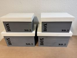Schöne Holz Aufbewahrungsboxen im 2er Set "BOX No.2&3" NEU
