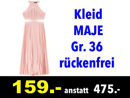 🔴  Kleid MAJE Gr. 36 Plissiertes rückenfrei /861Z
