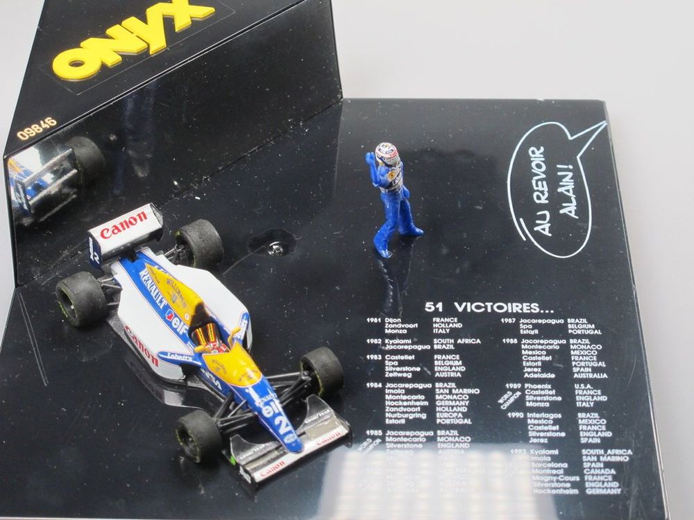 Modèle Réduit Williams Renault FW15C – Échelle 1:43 – Pilote Alain Prost – Marque Onyx – Occasion