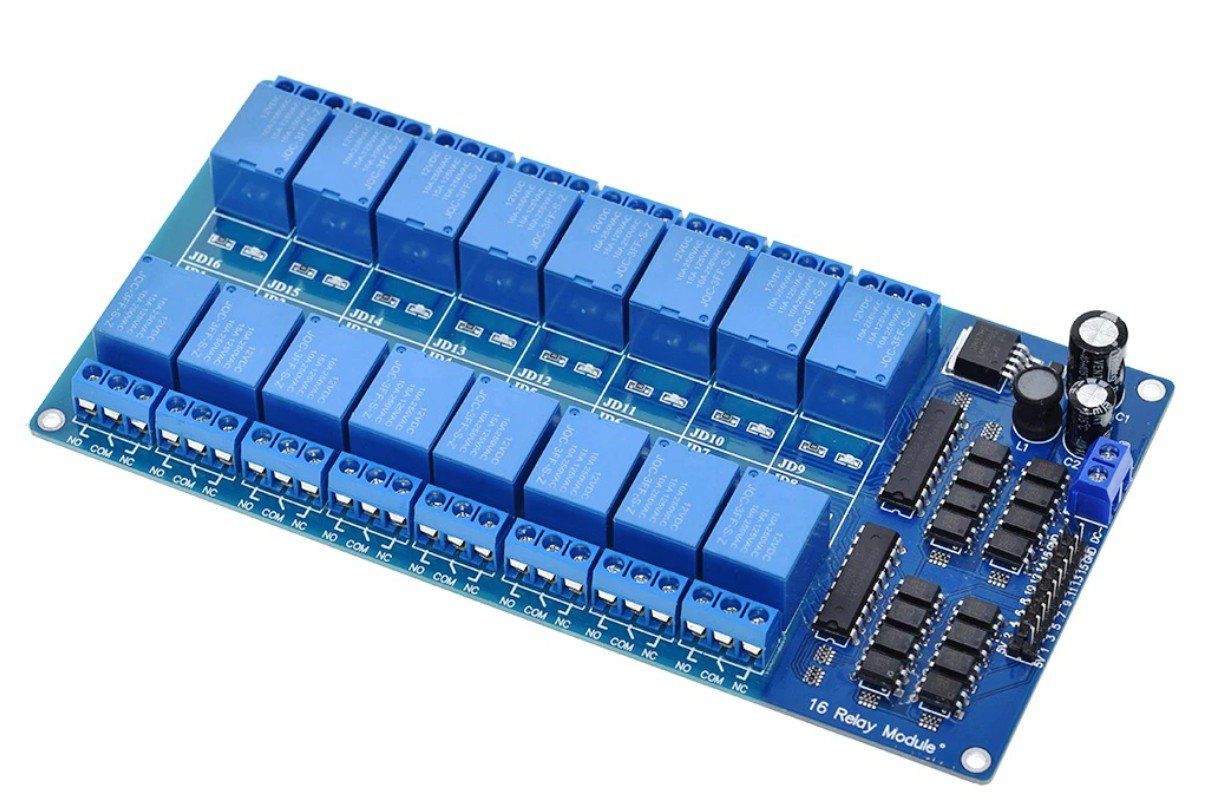 Componenti elettronici: Optisch isoliertes 16-Kanal 5V Relais Modul – Nuovo e nell'imballaggio originale da Illnau venduto da diy-shop