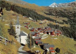 Gruss aus Chandolin - schöne Dorfansicht