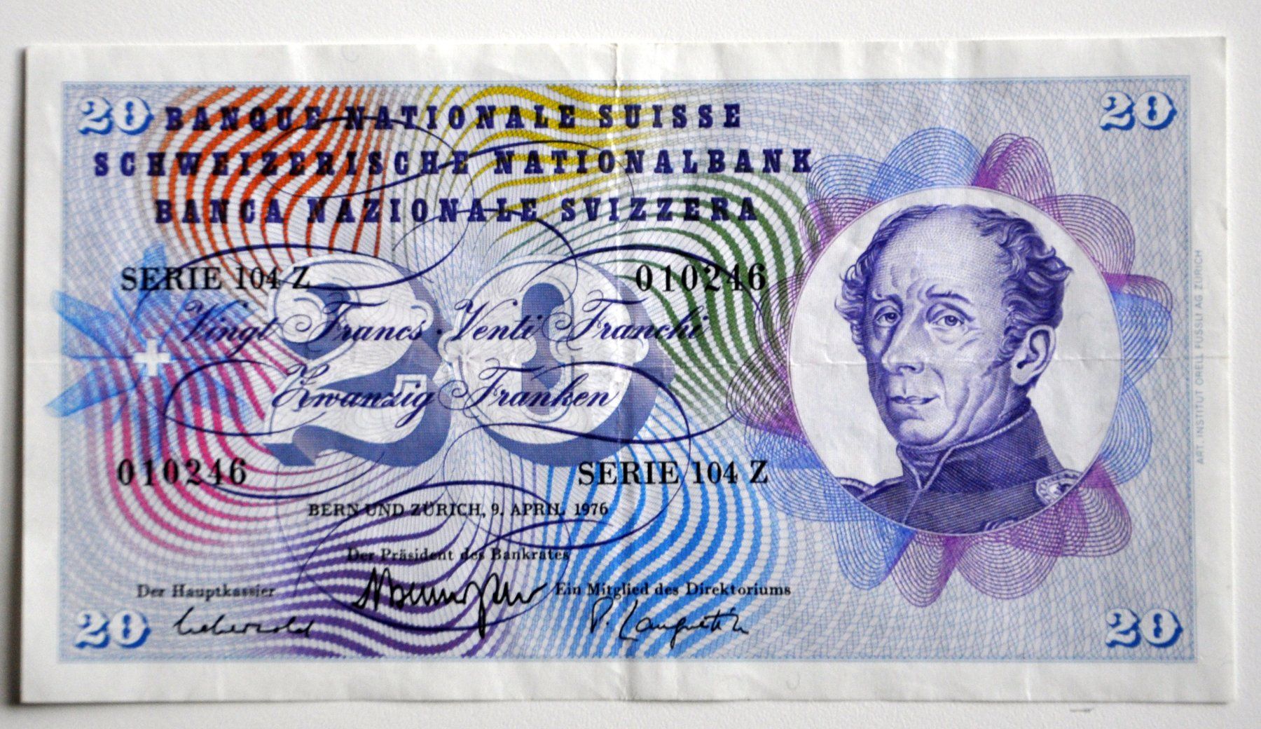Banconote: 20 Franken Banknote – Usato da Andwil TG venduto da Wanton25