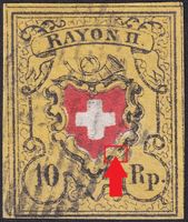 T.9 B-LO, mit markantem Plattenfehler, fehlerfreie Rayon.