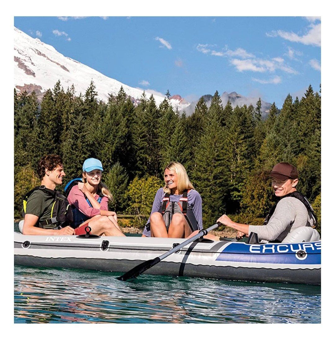 Barche: Intex Schlauchboot Excursion 4 mit Paddel und Pumpe neu – Nuovo (secondo la descrizione) da Malters venduto da kekro90 3